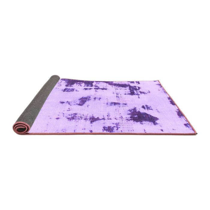 Sideview of Abstract Purple Modern Rug, abs1127pur