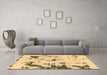 Machine Washable Abstract Brown Modern Rug in a Living Room,, wshabs1127brn