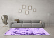 Machine Washable Abstract Purple Modern Area Rugs in a Living Room, wshabs1127pur