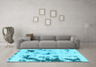 Machine Washable Abstract Light Blue Modern Rug in a Living Room, wshabs1127lblu