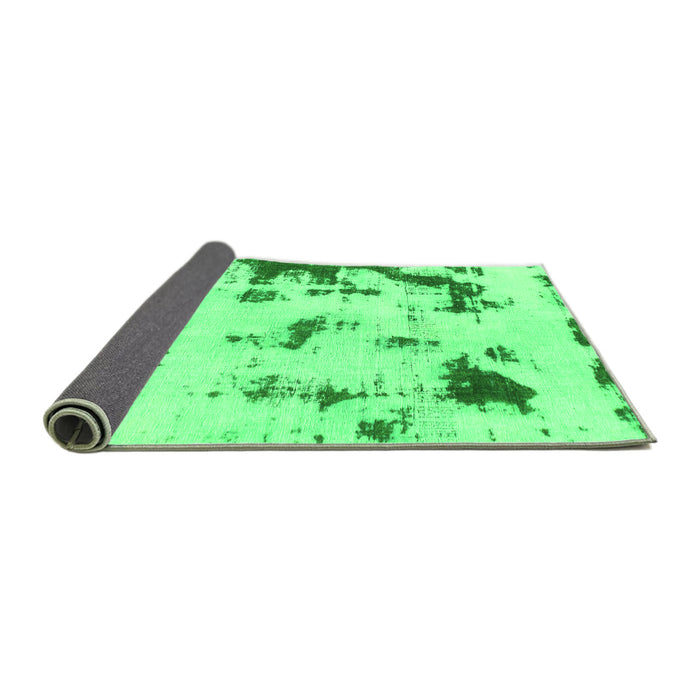 Sideview of Abstract Green Modern Rug, abs1127grn