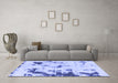 Machine Washable Abstract Blue Modern Rug in a Living Room, wshabs1127blu