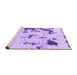 Sideview of Machine Washable Abstract Purple Modern Area Rugs, wshabs1127pur