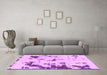 Machine Washable Abstract Pink Modern Rug in a Living Room, wshabs1127pnk