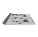 Sideview of Abstract Gray Modern Rug, abs1127gry