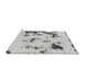 Sideview of Machine Washable Abstract Gray Modern Rug, wshabs1127gry