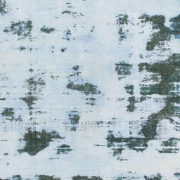 Round Abstract Cadet Blue Green Modern Rug, abs1127