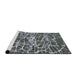 Sideview of Machine Washable Abstract Dark Gray Rug, wshabs1128