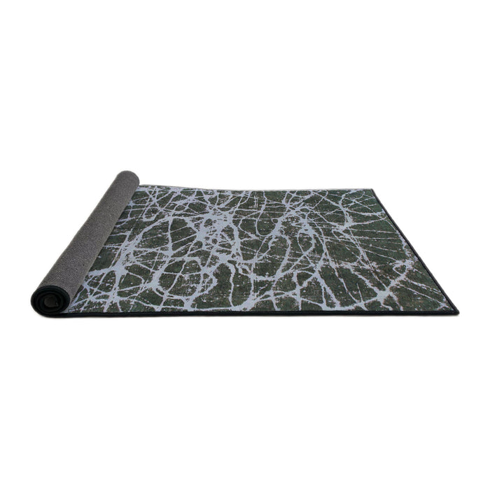 Sideview of Abstract Dark Gray Modern Rug, abs1128