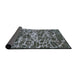 Sideview of Abstract Dark Gray Modern Rug, abs1128