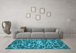 Machine Washable Abstract Light Blue Modern Rug in a Living Room, wshabs1128lblu