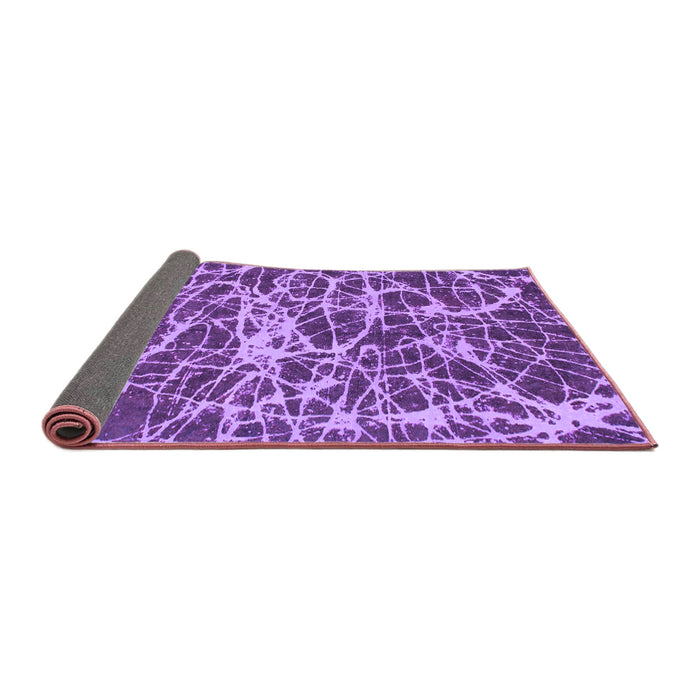 Sideview of Abstract Purple Modern Rug, abs1128pur