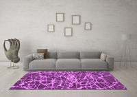 Machine Washable Abstract Pink Modern Rug, wshabs1128pnk