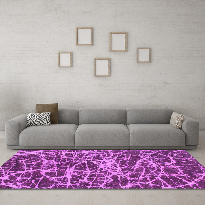Machine Washable Abstract Pink Modern Rug in a Living Room, wshabs1128pnk