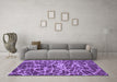 Machine Washable Abstract Purple Modern Area Rugs in a Living Room, wshabs1128pur