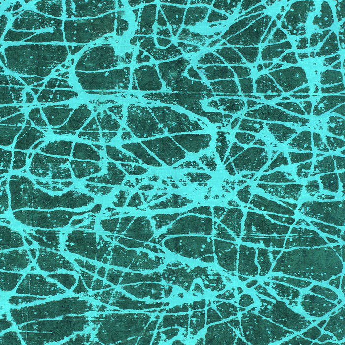 Machine Washable Abstract Turquoise Modern Area Rugs, wshabs1128turq