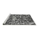 Sideview of Machine Washable Abstract Gray Modern Rug, wshabs1128gry