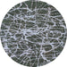 Round Machine Washable Abstract Dark Gray Rug, wshabs1128