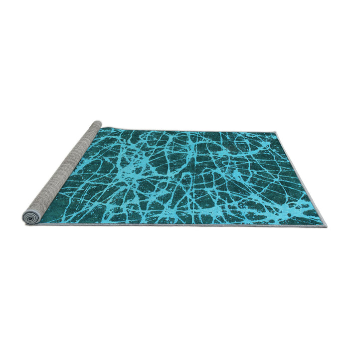 Sideview of Machine Washable Abstract Light Blue Modern Rug, wshabs1128lblu