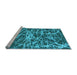 Sideview of Machine Washable Abstract Light Blue Modern Rug, wshabs1128lblu