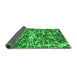 Sideview of Abstract Green Modern Rug, abs1128grn