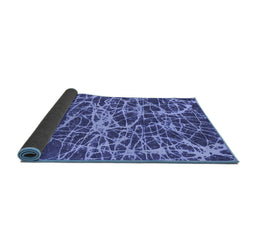 Sideview of Abstract Blue Modern Rug, abs1128blu