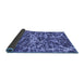 Sideview of Abstract Blue Modern Rug, abs1128blu