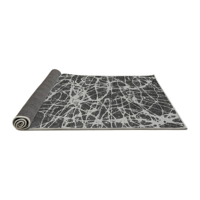 Sideview of Abstract Gray Modern Rug, abs1128gry