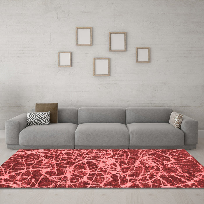 Modern Red Washable Rugs