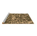 Sideview of Machine Washable Abstract Brown Modern Rug, wshabs1128brn