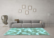 Machine Washable Abstract Light Blue Modern Rug in a Living Room, wshabs1129lblu