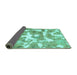 Sideview of Abstract Turquoise Modern Rug, abs1129turq