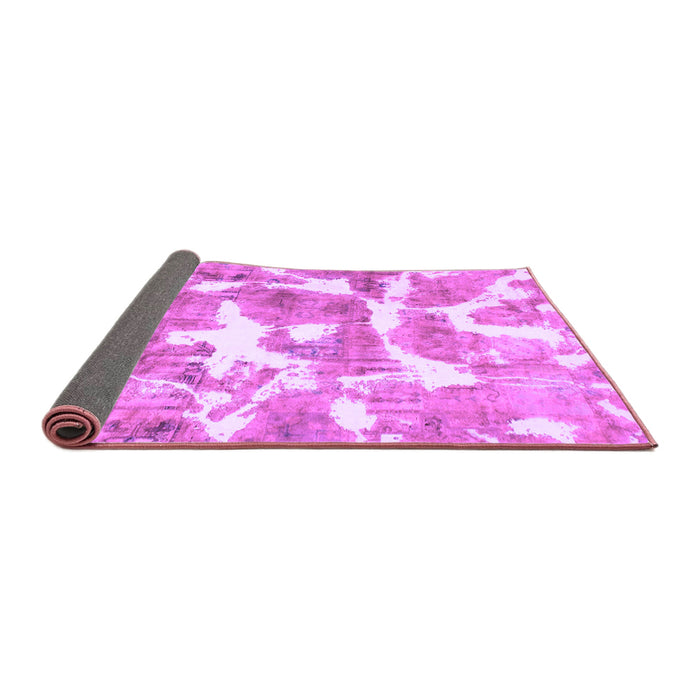 Sideview of Abstract Purple Modern Rug, abs1129pur
