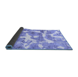 Sideview of Abstract Blue Modern Rug, abs1129blu
