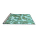 Sideview of Machine Washable Abstract Light Blue Modern Rug, wshabs1129lblu