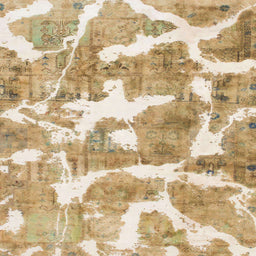 Square Machine Washable Abstract Cinnamon Brown Rug, wshabs1129