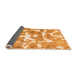 Sideview of Abstract Orange Modern Rug, abs1129org