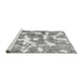 Sideview of Machine Washable Abstract Gray Modern Rug, wshabs1129gry