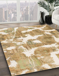 Abstract Cinnamon Brown Modern Rug, abs1129