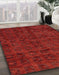 Machine Washable Abstract Tomato Red Rug in a Family Room, wshabs112