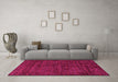 Machine Washable Abstract Pink Modern Rug in a Living Room, wshabs112pnk