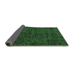 Sideview of Abstract Emerald Green Modern Rug, abs112emgrn
