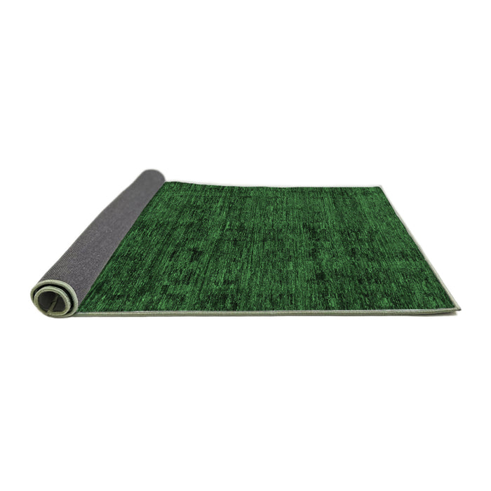 Sideview of Abstract Emerald Green Modern Rug, abs112emgrn