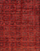 Machine Washable Abstract Tomato Red Rug, wshabs112