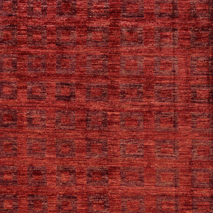 Machine Washable Abstract Tomato Red Rug, wshabs112