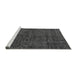 Sideview of Machine Washable Abstract Gray Modern Rug, wshabs112gry