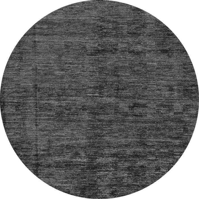 Round Machine Washable Abstract Gray Modern Rug, wshabs112gry