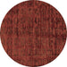 Round Machine Washable Abstract Brown Modern Rug, wshabs112brn