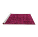 Sideview of Machine Washable Abstract Pink Modern Rug, wshabs112pnk