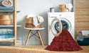 Machine Washable Abstract Tomato Red Rug in a Washing Machine, wshabs112